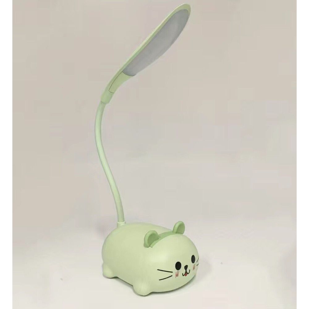 Cat Led Portable Mini Desk Lamp NiteLight Small‎ Kitten Green New in Box